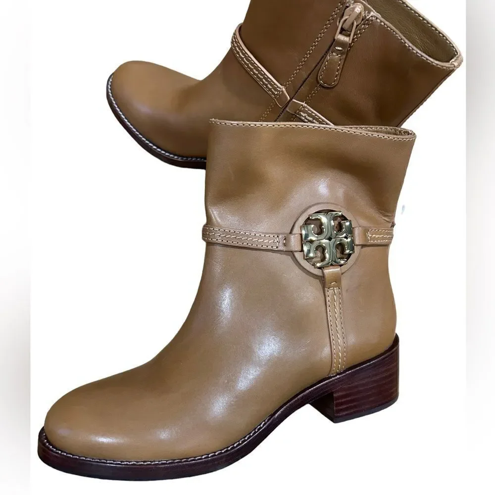 Revolve Tory Burch Brown Miller Ankle Chelsea boots 45mm in Tiramisu